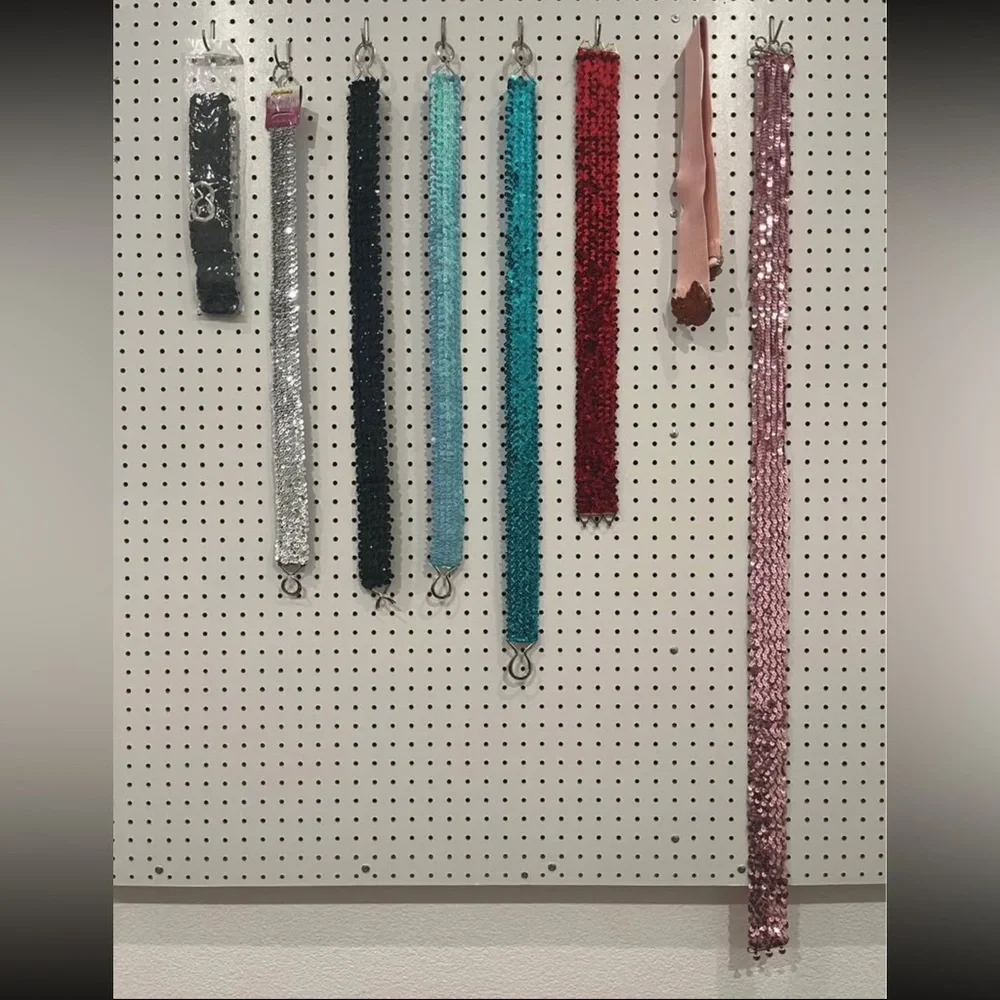 Lot of Various Sequin Waist Belts. Please‎ read description!